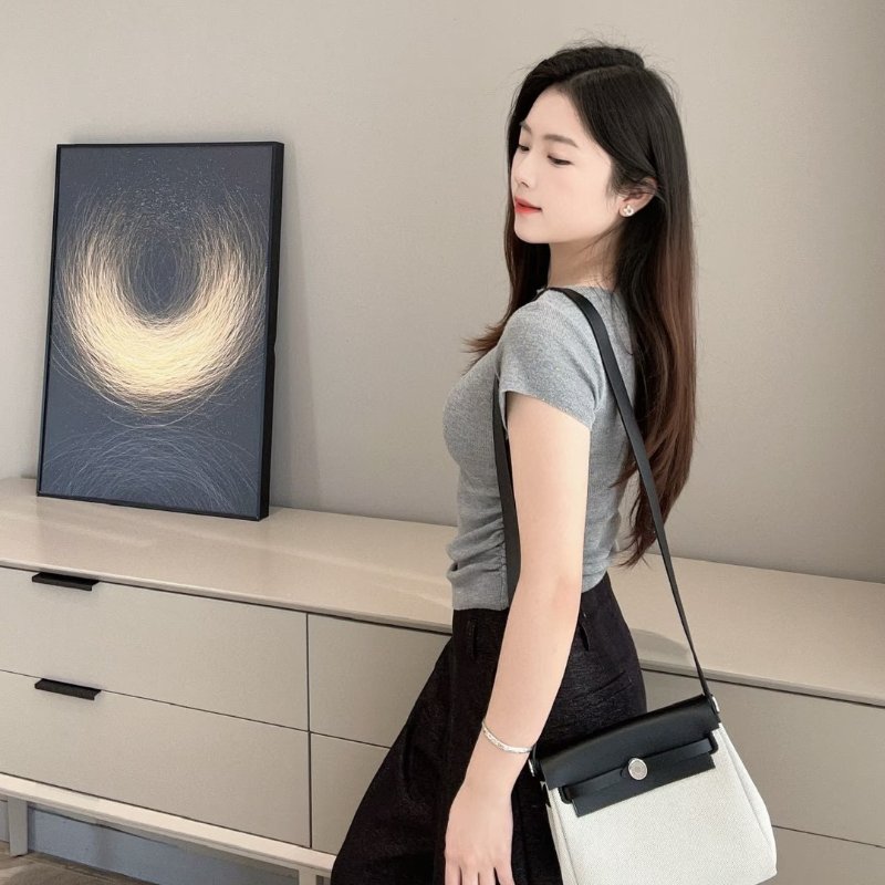 HERMES Herbag zip 20 - 黑銀 K-20