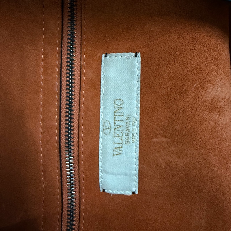 Valentino # 小牛皮重功釘彩色木珠rolling rockstuds tote bag-11