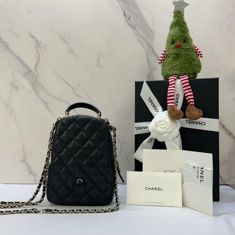 CHAMEL 24C荔枝牛皮後背包-1