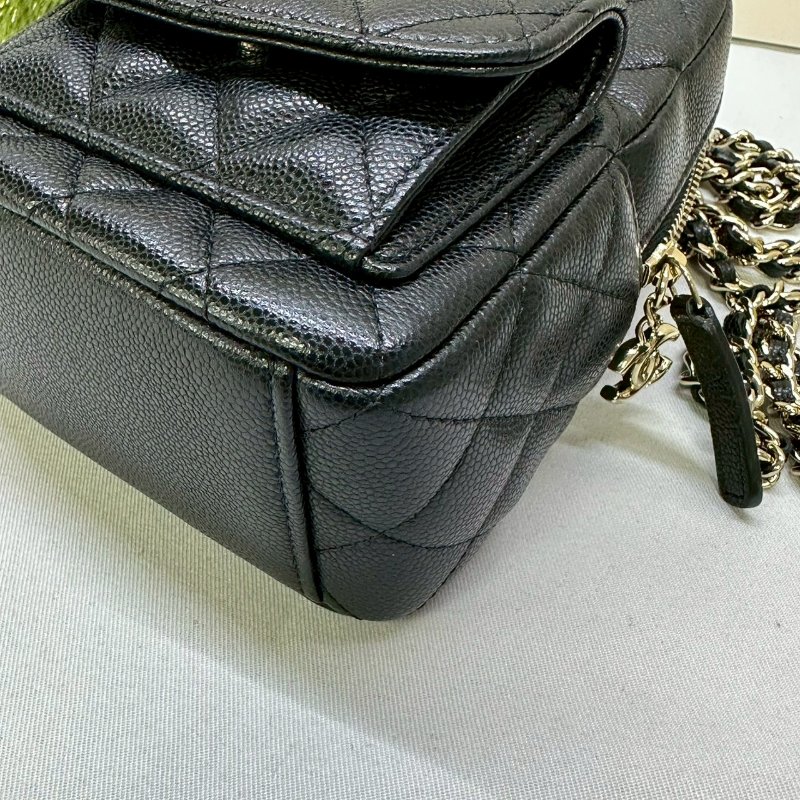 CHAMEL 24C荔枝牛皮後背包-7