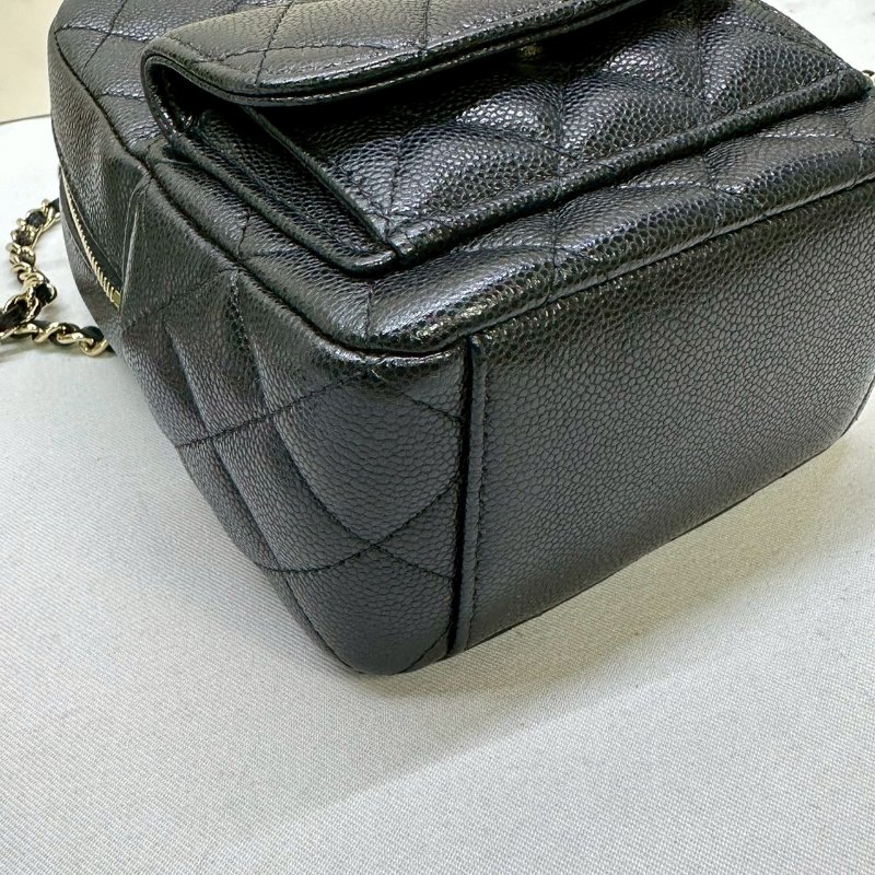 CHAMEL 24C荔枝牛皮後背包-8