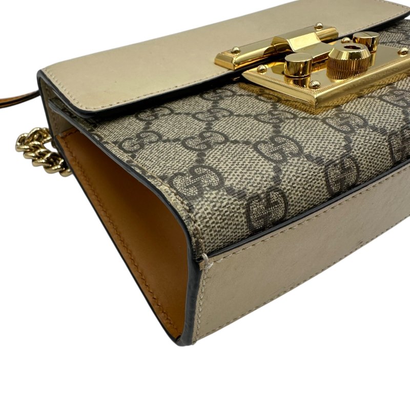 【美收精品】Gucci Padlock GG Supreme 皮革帆布小型肩揹包 C-228【隔月月中將轉賣至日本 上架期限30天】-6