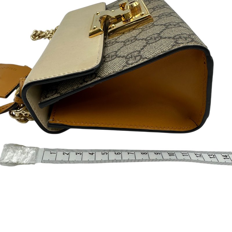【美收精品】Gucci Padlock GG Supreme 皮革帆布小型肩揹包 C-228【隔月月中將轉賣至日本 上架期限30天】-16