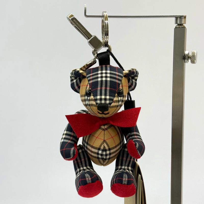 BURBERRY 巴寶莉 熊熊鑰匙圈 KEY CHAIN CHECKERED BEAR-0