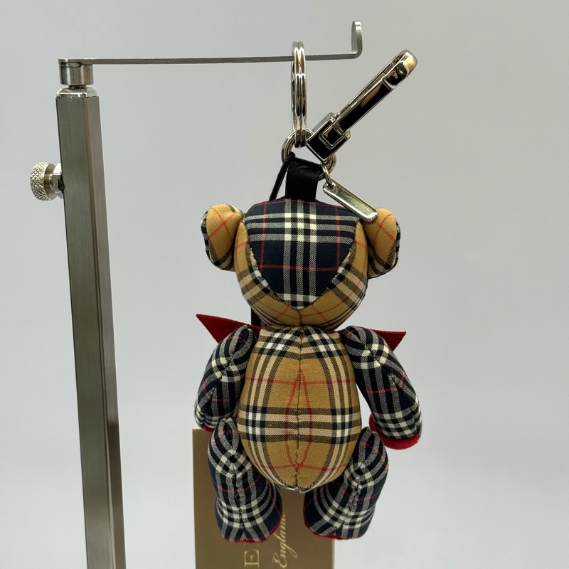 BURBERRY 巴寶莉 熊熊鑰匙圈 KEY CHAIN CHECKERED BEAR-1