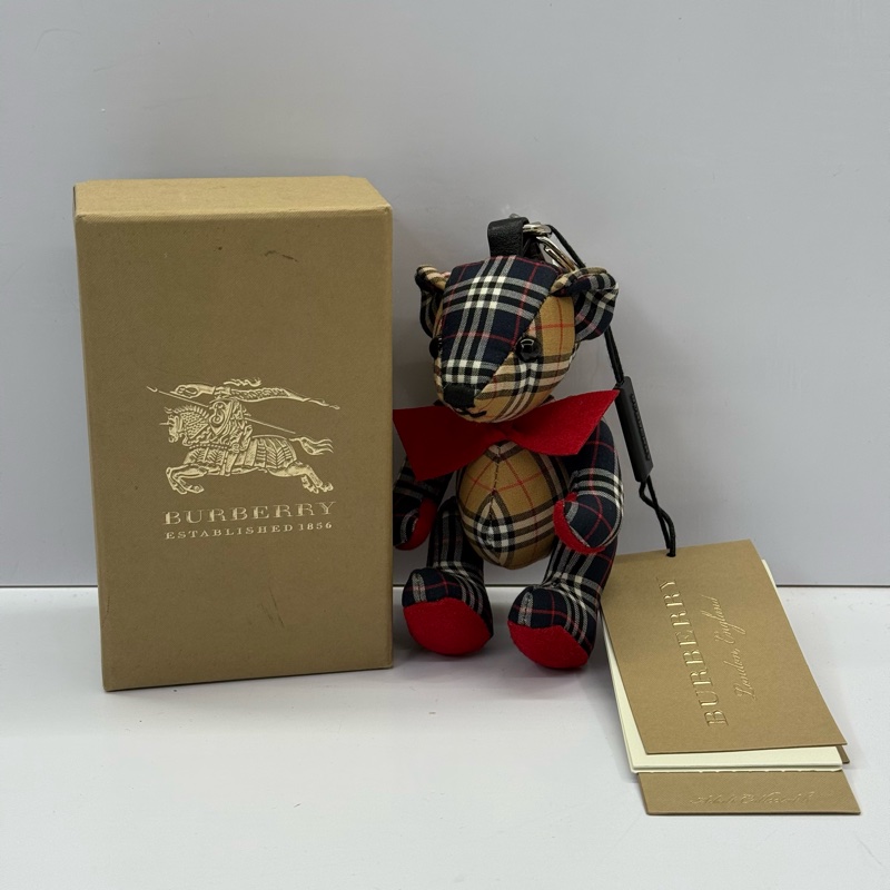 BURBERRY 巴寶莉 熊熊鑰匙圈 KEY CHAIN CHECKERED BEAR-2