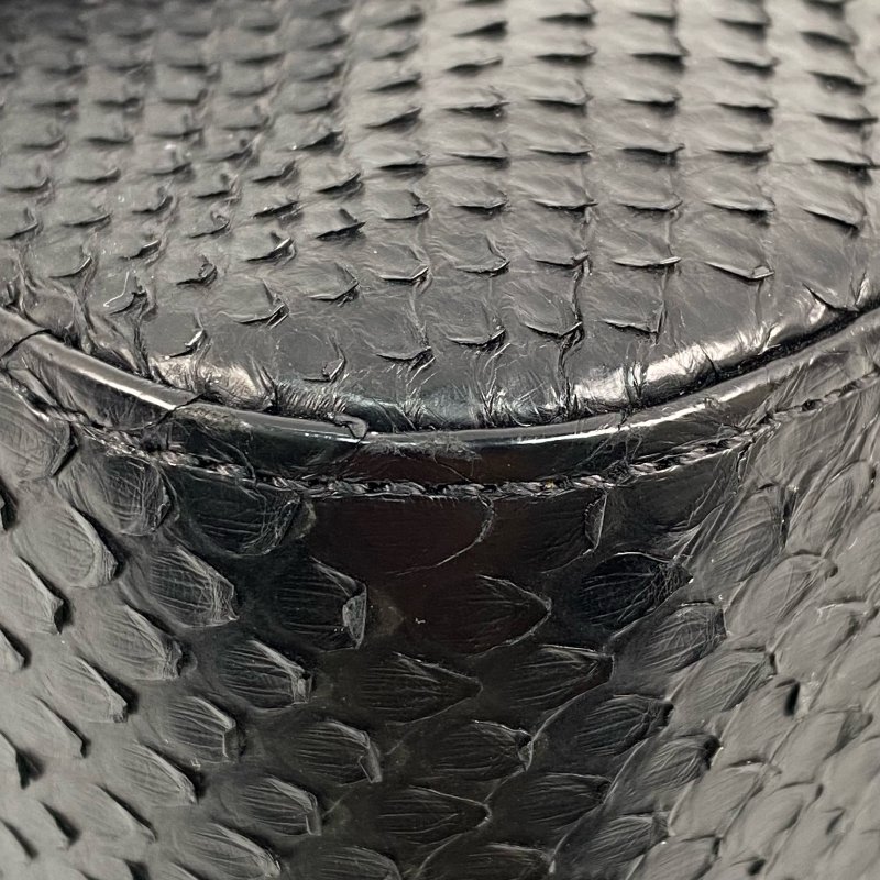 △ Chanel 香奈兒 CF25 Black And Grey Python Black Tone Metal Classic Double Flap Chain Shoulder Bag No.21 A01112 黑色和灰色蛇皮黑色金屬鎖鏈肩背袋No.21 - 267000425-8