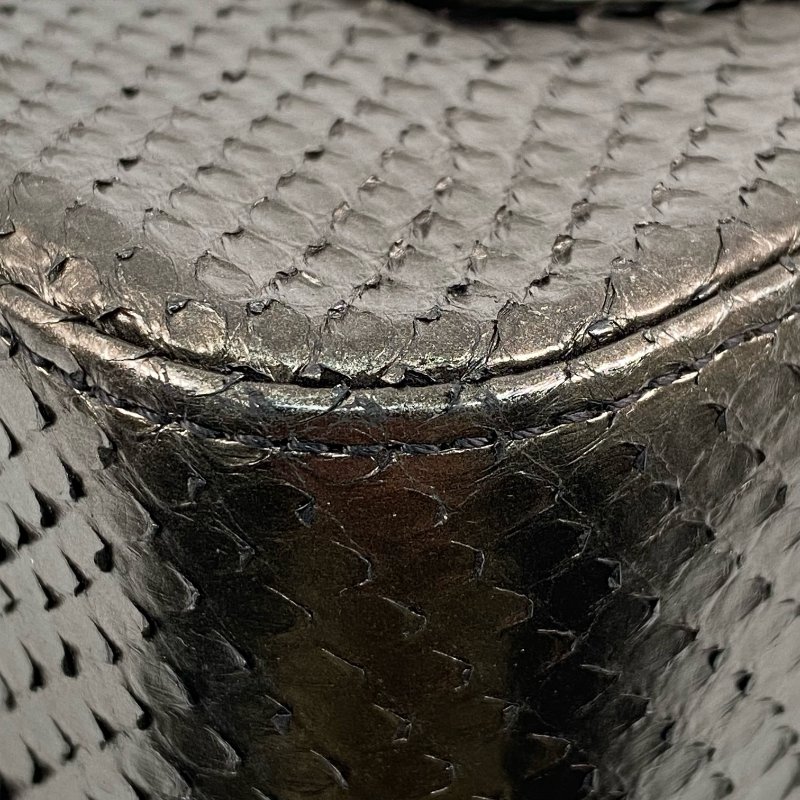 △ Chanel 香奈兒 CF25 Black And Grey Python Black Tone Metal Classic Double Flap Chain Shoulder Bag No.21 A01112 黑色和灰色蛇皮黑色金屬鎖鏈肩背袋No.21 - 267000425-10