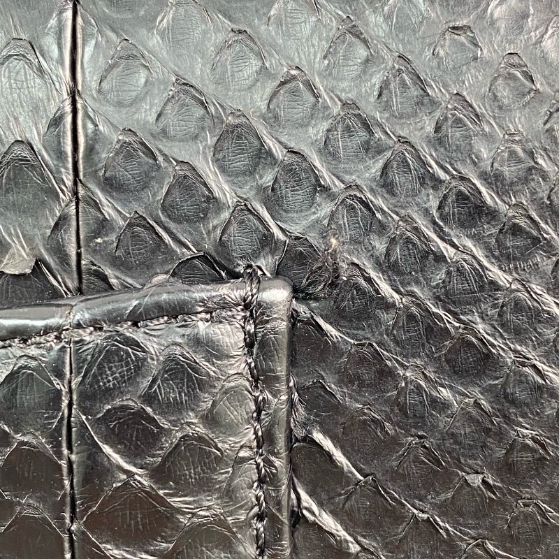 △ Chanel 香奈兒 CF25 Black And Grey Python Black Tone Metal Classic Double Flap Chain Shoulder Bag No.21 A01112 黑色和灰色蛇皮黑色金屬鎖鏈肩背袋No.21 - 267000425-12