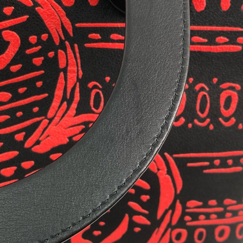 △ Dior 迪奧 Black Calfskin Heart Playing Cards Lady Dior 2 Way Bag 黑色小牛皮紅心梅花兩用袋 - 267001663-18