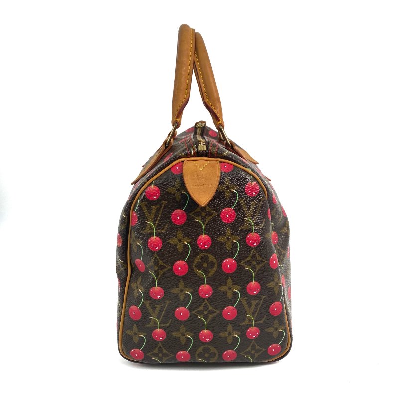 △ Louis Vuitton 路易威登 Brown Coated Canvas Monogram Cherry Speedy 25 Hand Bag M95009 啡色塗層帆布經典老花櫻桃手袋 - 267001662-3