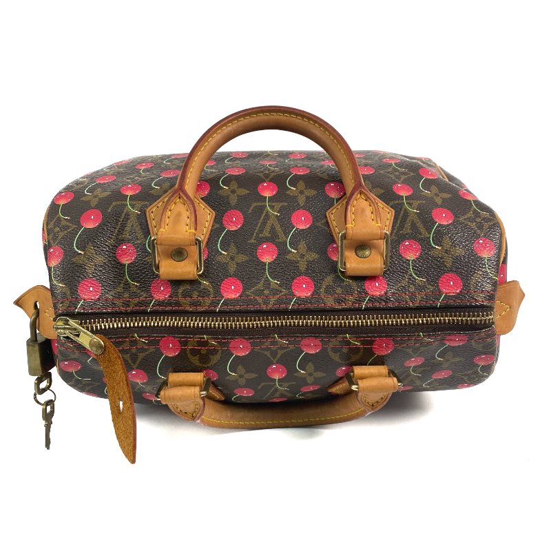 △ Louis Vuitton 路易威登 Brown Coated Canvas Monogram Cherry Speedy 25 Hand Bag M95009 啡色塗層帆布經典老花櫻桃手袋 - 267001662-5