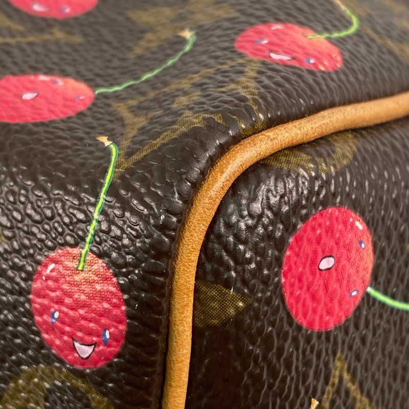 △ Louis Vuitton 路易威登 Brown Coated Canvas Monogram Cherry Speedy 25 Hand Bag M95009 啡色塗層帆布經典老花櫻桃手袋 - 267001662-9