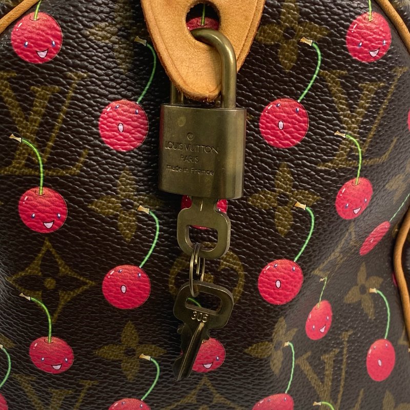 △ Louis Vuitton 路易威登 Brown Coated Canvas Monogram Cherry Speedy 25 Hand Bag M95009 啡色塗層帆布經典老花櫻桃手袋 - 267001662-12