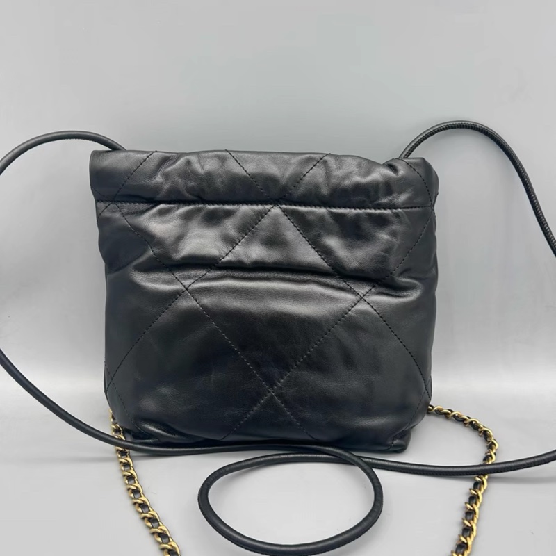 Chanel 22bag mini 香奈兒 黑金垃圾包 芯片款 23年-1