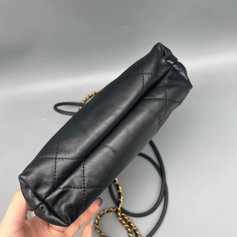 Chanel 22bag mini 香奈兒 黑金垃圾包 芯片款 23年-3
