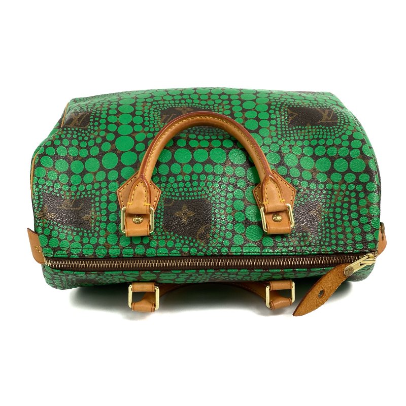 △ Louis Vuitton 路易威登 Brown And Green Coated Canvas Monogram Yayoi Kusama Speedy 30 Hand Bag M40692 啡色和綠色塗層帆布經典老花草間彌生系列手袋 - 267001710-5