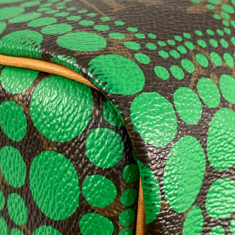 △ Louis Vuitton 路易威登 Brown And Green Coated Canvas Monogram Yayoi Kusama Speedy 30 Hand Bag M40692 啡色和綠色塗層帆布經典老花草間彌生系列手袋 - 267001710-7