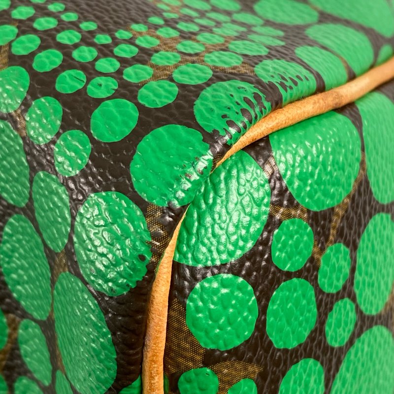 △ Louis Vuitton 路易威登 Brown And Green Coated Canvas Monogram Yayoi Kusama Speedy 30 Hand Bag M40692 啡色和綠色塗層帆布經典老花草間彌生系列手袋 - 267001710-8