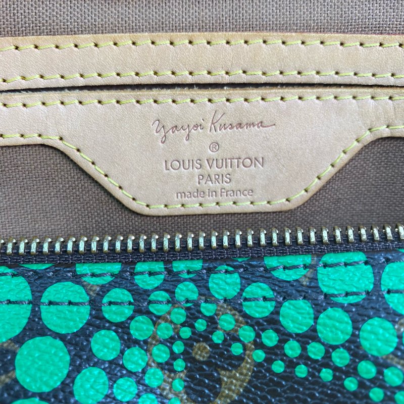 △ Louis Vuitton 路易威登 Brown And Green Coated Canvas Monogram Yayoi Kusama Speedy 30 Hand Bag M40692 啡色和綠色塗層帆布經典老花草間彌生系列手袋 - 267001710-13