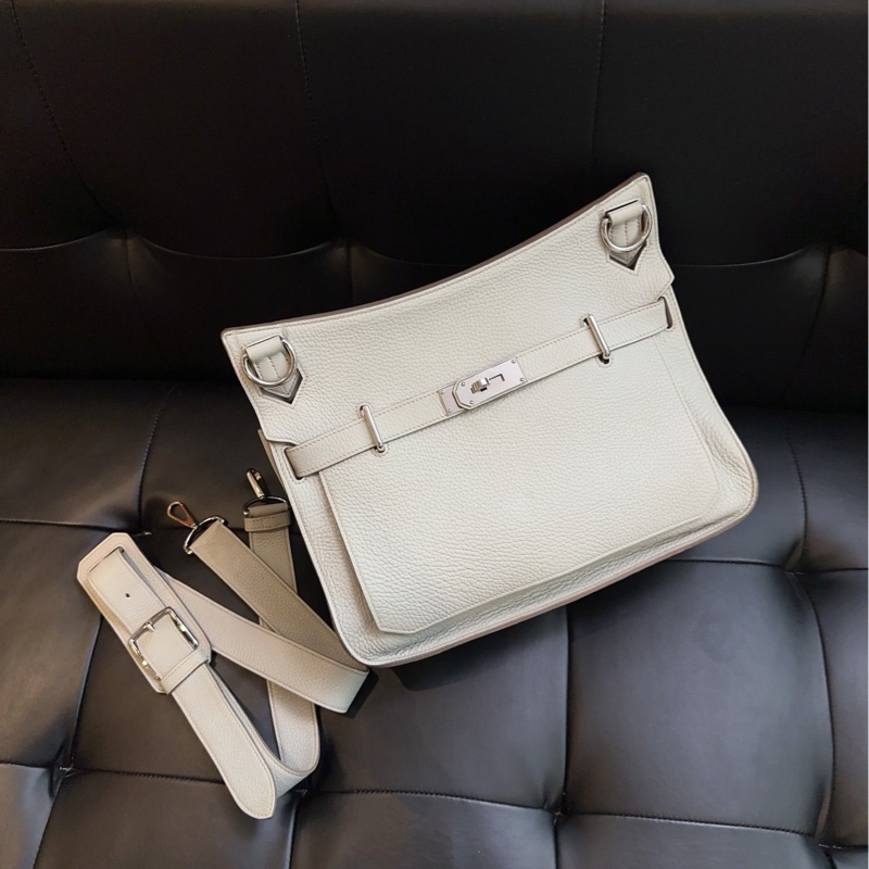 【98新🆕】Hermes  稀有Silver Grey珍珠灰銀扣 吉普賽Jypsiere34 單肩包 斜挎包-1