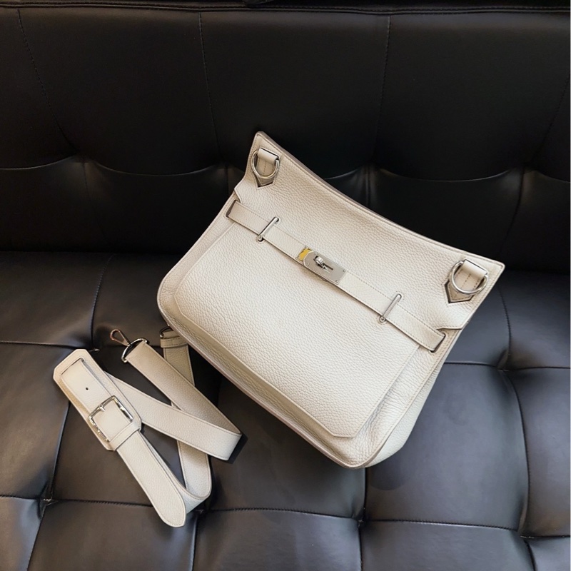 【98新🆕】Hermes  稀有Silver Grey珍珠灰銀扣 吉普賽Jypsiere34 單肩包 斜挎包-2