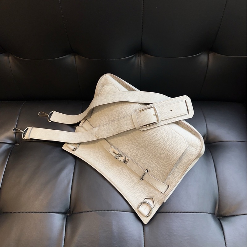 【98新🆕】Hermes  稀有Silver Grey珍珠灰銀扣 吉普賽Jypsiere34 單肩包 斜挎包-4