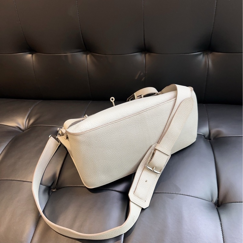 【98新🆕】Hermes  稀有Silver Grey珍珠灰銀扣 吉普賽Jypsiere34 單肩包 斜挎包-7