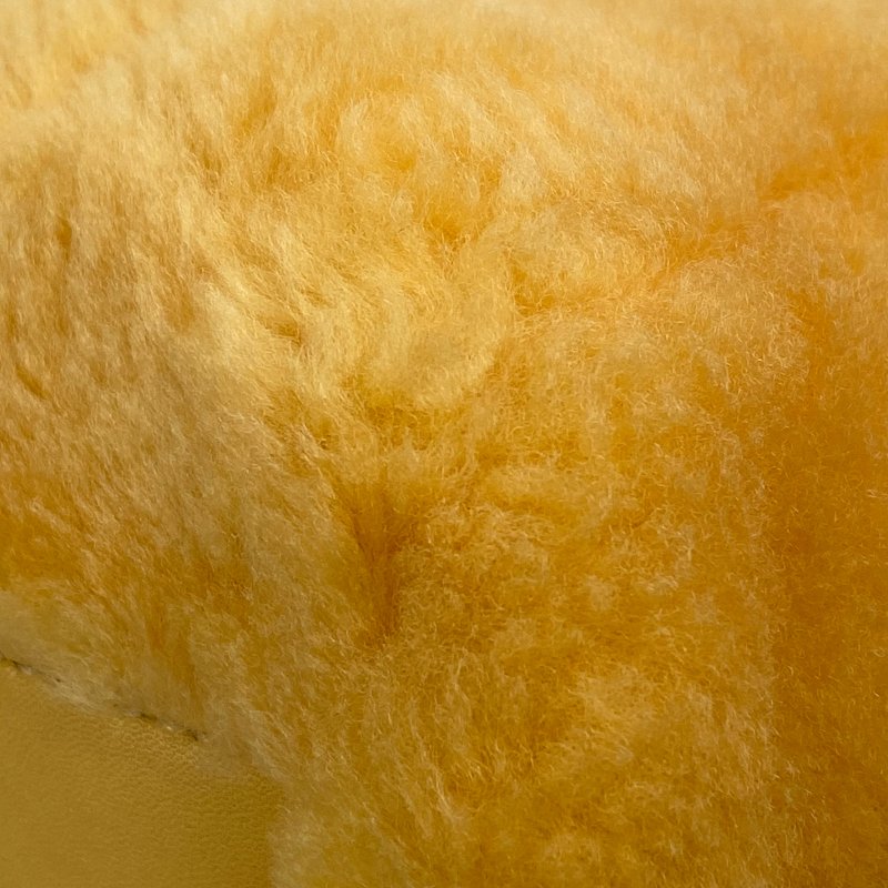 △ Fendi 芬迪 Yellow Shearling Mini Peekaboo 2 Way Bag 8BN244 黃色羊毛兩用袋 - 267001664-9