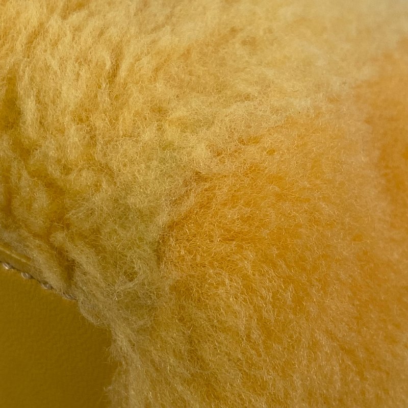 △ Fendi 芬迪 Yellow Shearling Mini Peekaboo 2 Way Bag 8BN244 黃色羊毛兩用袋 - 267001664-11