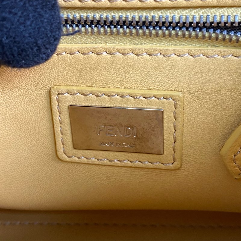 △ Fendi 芬迪 Yellow Shearling Mini Peekaboo 2 Way Bag 8BN244 黃色羊毛兩用袋 - 267001664-15