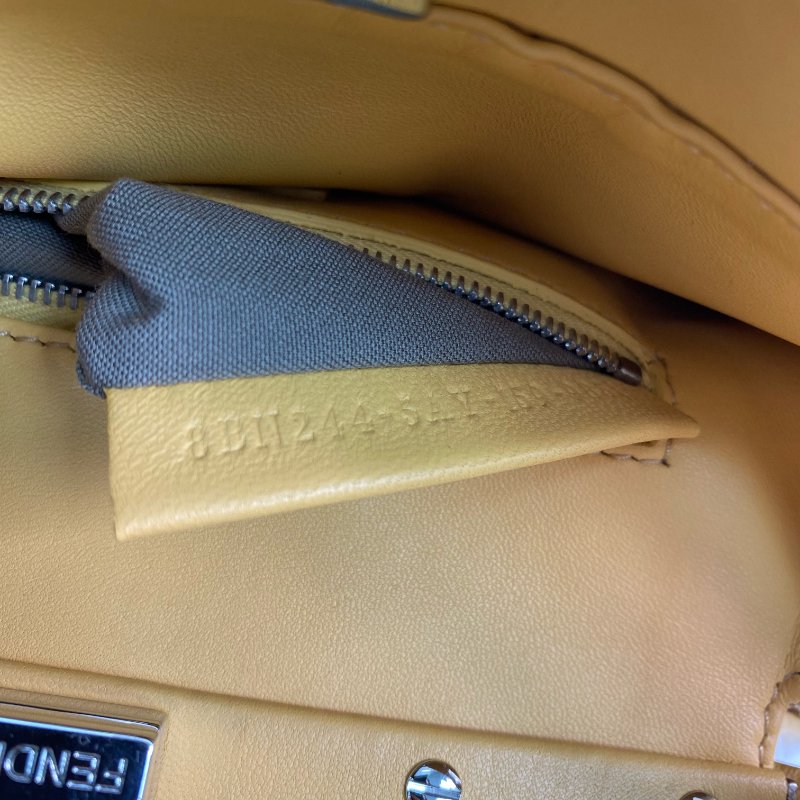 △ Fendi 芬迪 Yellow Shearling Mini Peekaboo 2 Way Bag 8BN244 黃色羊毛兩用袋 - 267001664-18