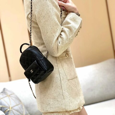 CHAMEL 24C荔枝牛迷你後背包