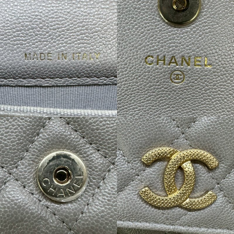 CHANEL 22C魚子醬二合一手機耳機包-5