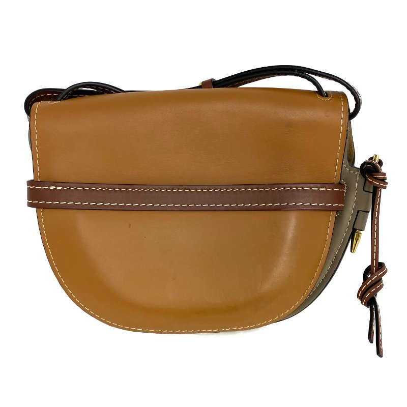 ☆ Loewe 羅意威 Brown Beige Calfskin Gate Shoulder Bag 啡色淺啡色小牛皮肩背袋 - 267001563-2