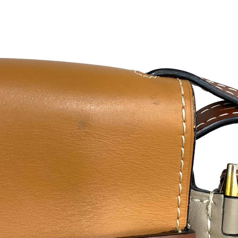 ☆ Loewe 羅意威 Brown Beige Calfskin Gate Shoulder Bag 啡色淺啡色小牛皮肩背袋 - 267001563-10