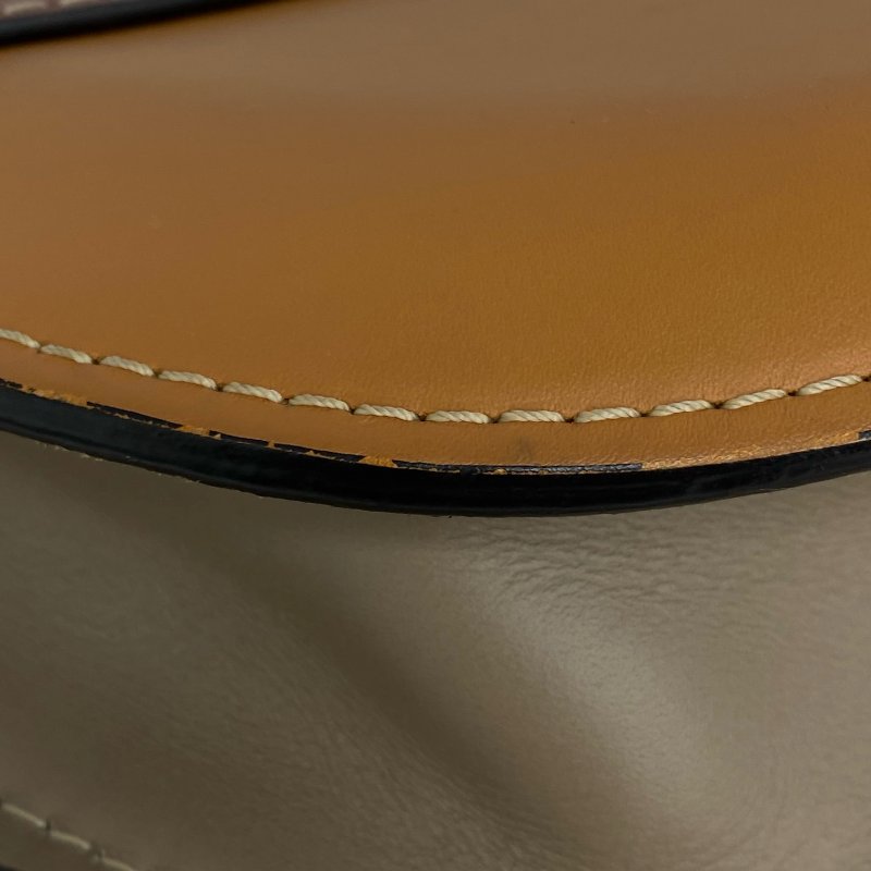 ☆ Loewe 羅意威 Brown Beige Calfskin Gate Shoulder Bag 啡色淺啡色小牛皮肩背袋 - 267001563-12