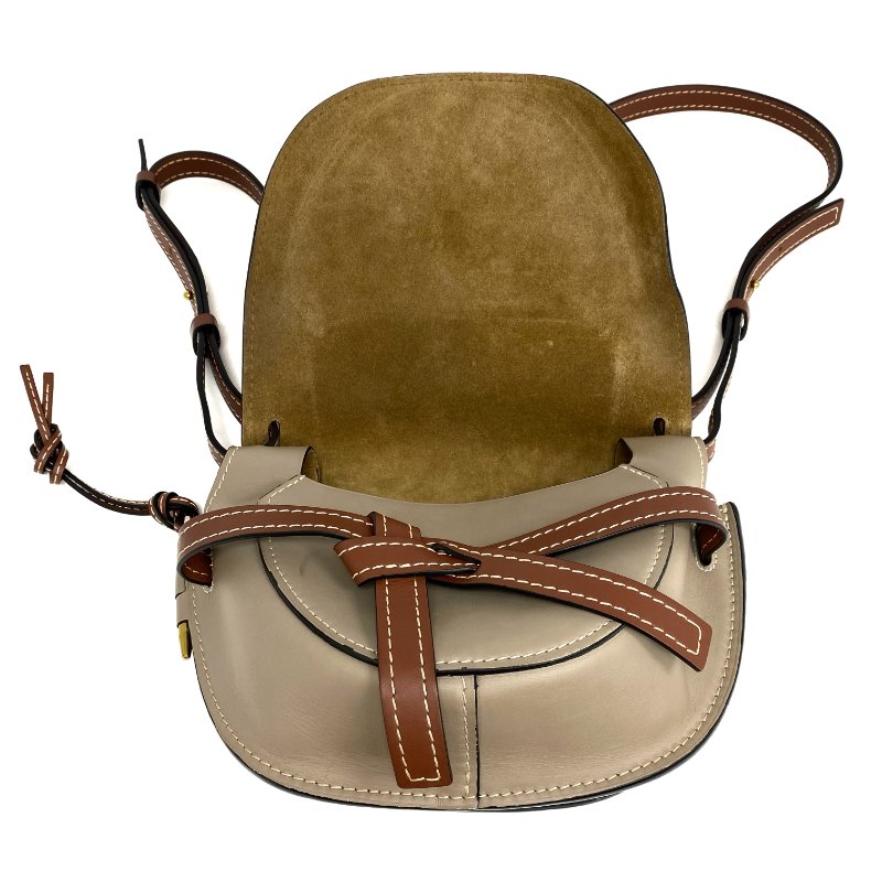 ☆ Loewe 羅意威 Brown Beige Calfskin Gate Shoulder Bag 啡色淺啡色小牛皮肩背袋 - 267001563-18