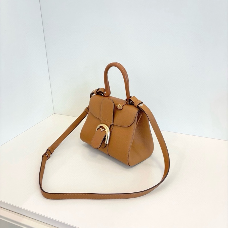 【99新🆕帶膜】Delvaux Brillant mini 金棕金扣 荔枝牛皮 小號 small 手提斜挎包-2