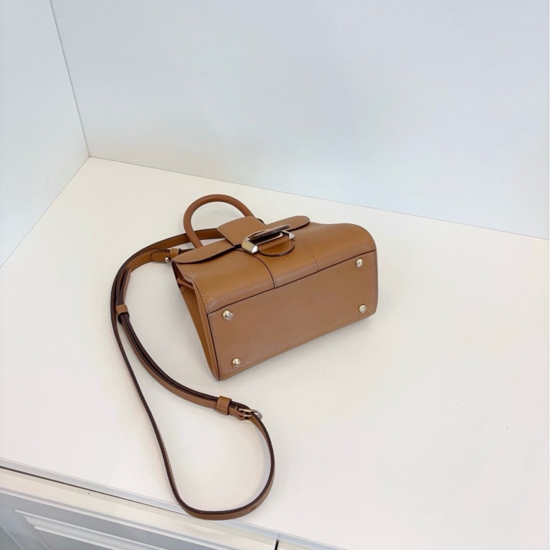 【99新🆕帶膜】Delvaux Brillant mini 金棕金扣 荔枝牛皮 小號 small 手提斜挎包-6