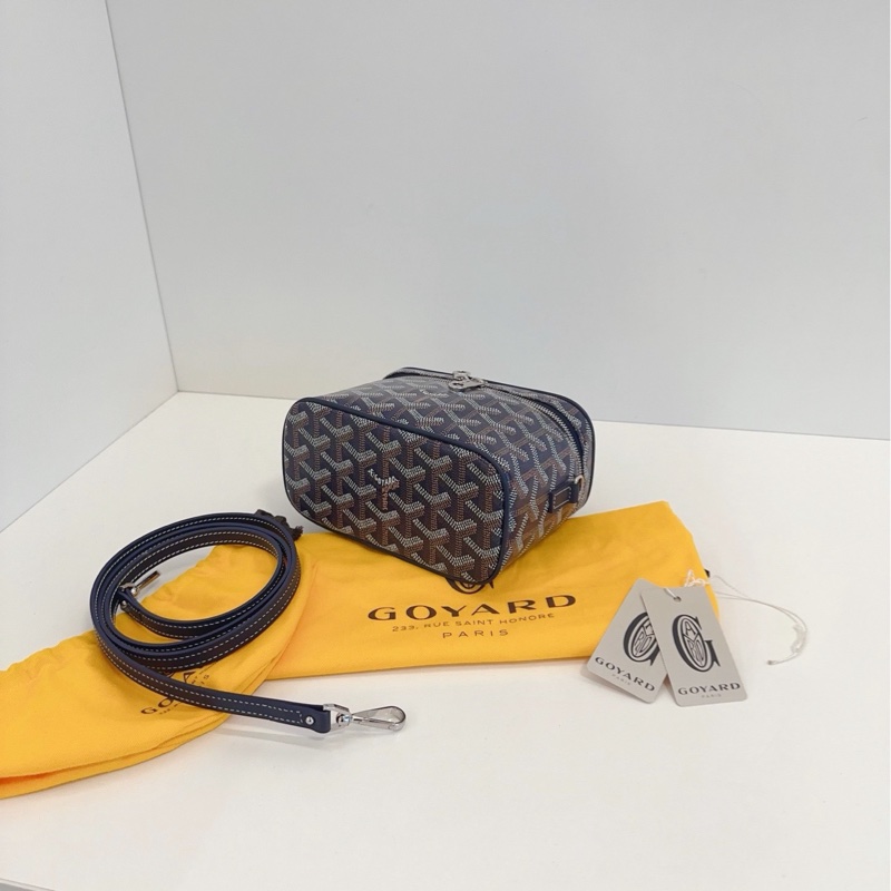 【99新閒置🆕】Goyard 新款Muse nano老花化妝包 盒子包 深藍色老花  手提斜挎包-5