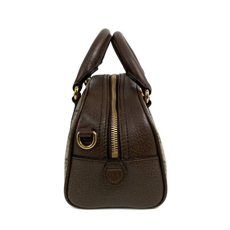△ Gucci 古馳 Brown Coated Canvas GG Supreme Ophidia Mini 2 Way Bag 724606 啡色塗層帆布經典老花兩用袋 - 267002099-4