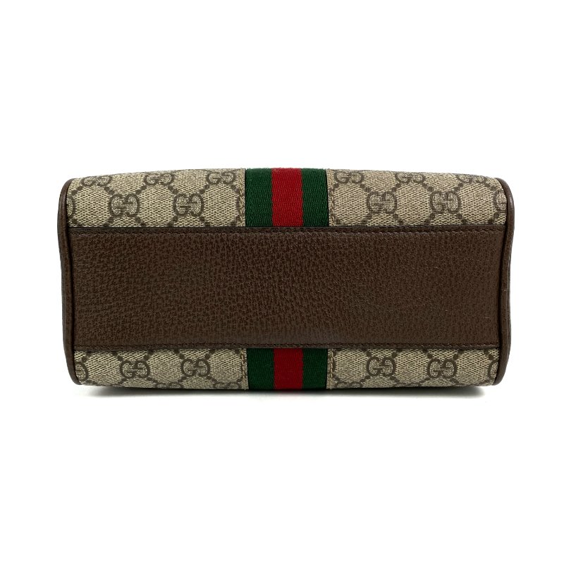 △ Gucci 古馳 Brown Coated Canvas GG Supreme Ophidia Mini 2 Way Bag 724606 啡色塗層帆布經典老花兩用袋 - 267002099-5
