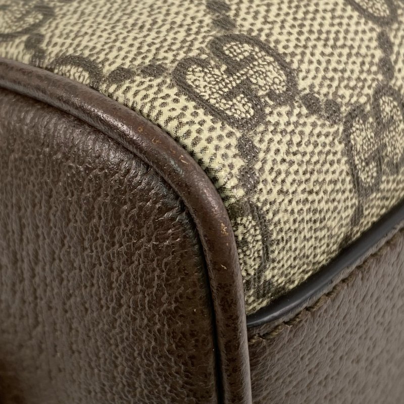 △ Gucci 古馳 Brown Coated Canvas GG Supreme Ophidia Mini 2 Way Bag 724606 啡色塗層帆布經典老花兩用袋 - 267002099-8