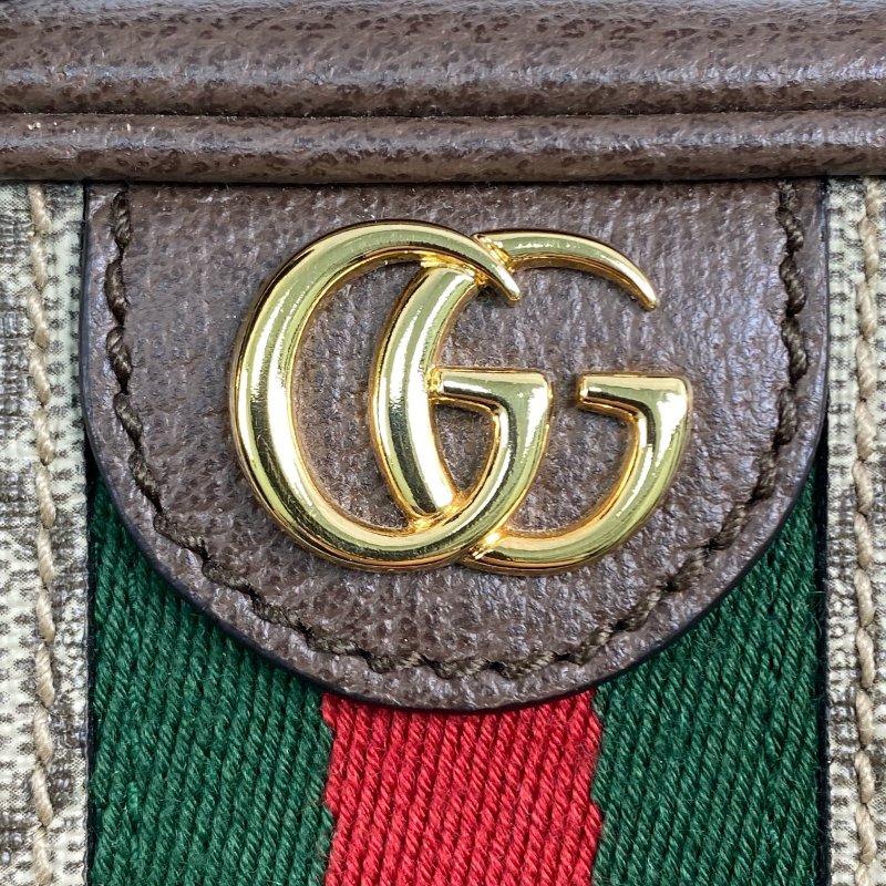 △ Gucci 古馳 Brown Coated Canvas GG Supreme Ophidia Mini 2 Way Bag 724606 啡色塗層帆布經典老花兩用袋 - 267002099-12