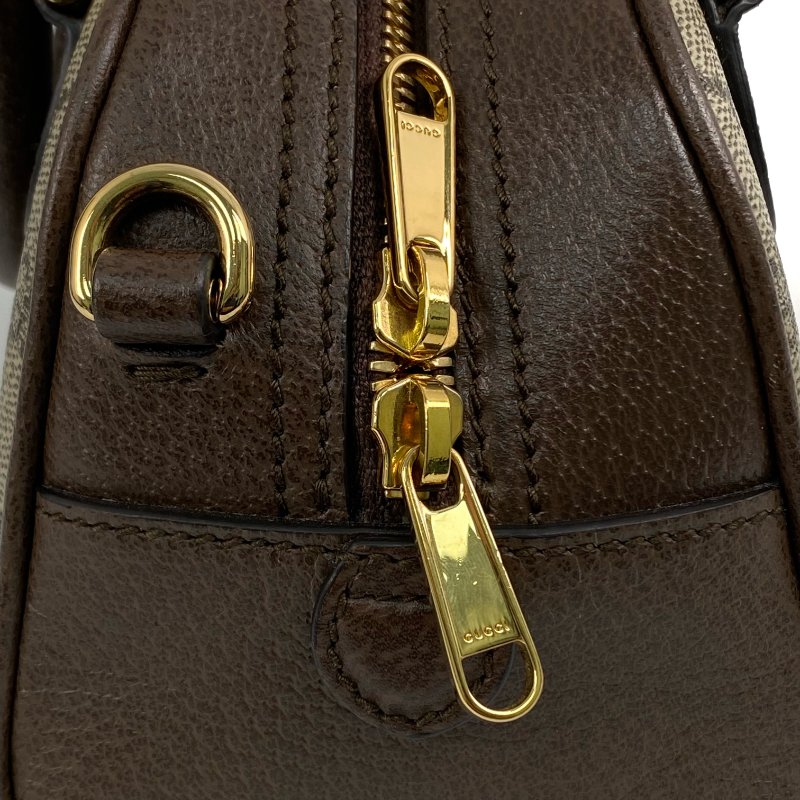 △ Gucci 古馳 Brown Coated Canvas GG Supreme Ophidia Mini 2 Way Bag 724606 啡色塗層帆布經典老花兩用袋 - 267002099-13