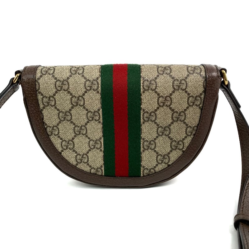 △ Gucci 古馳 Brown Coated Canvas GG Supreme Ophidia Mini Crossbody Bag 757309 啡色塗層帆布經典老花斜背袋 - 267001931-2