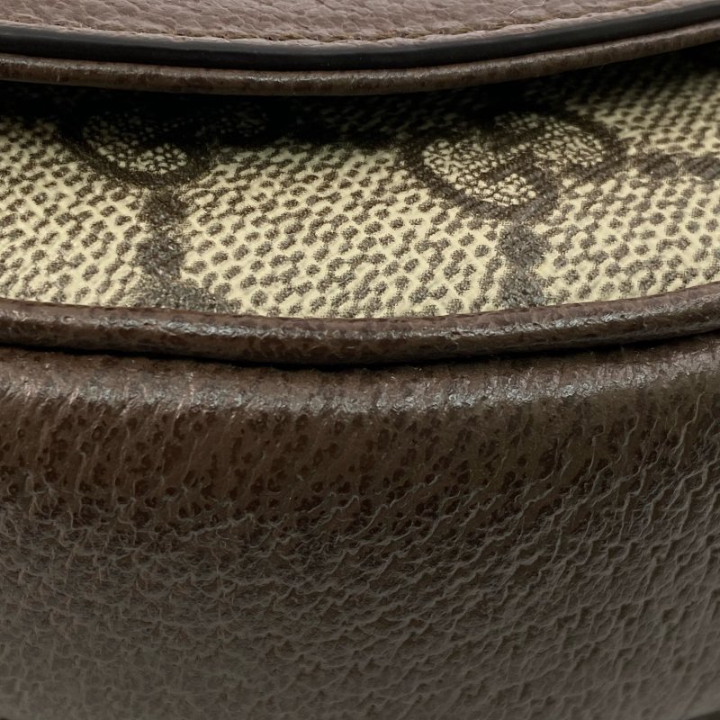 △ Gucci 古馳 Brown Coated Canvas GG Supreme Ophidia Mini Crossbody Bag 757309 啡色塗層帆布經典老花斜背袋 - 267001931-8