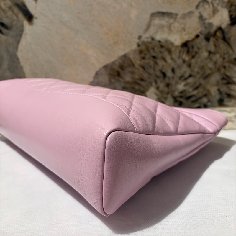 Chanel淡紫色亮面小羊皮31購物包-4