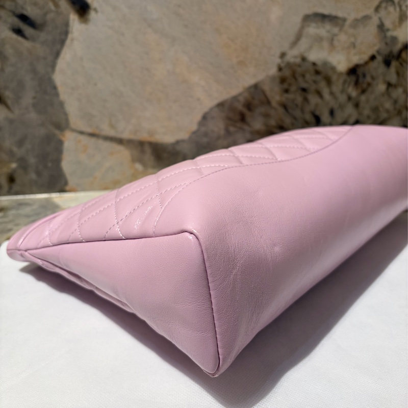 Chanel淡紫色亮面小羊皮31購物包-5